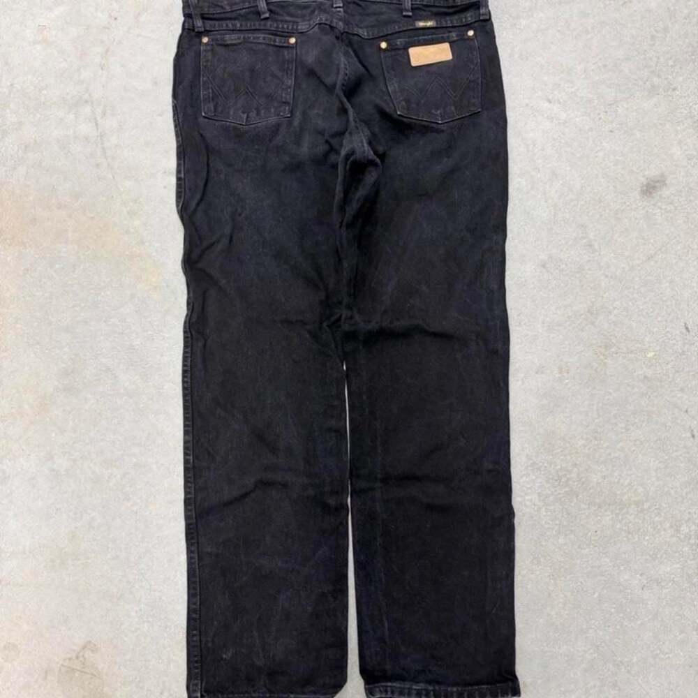 Wrangler Shadow Black Bootcut Denim Jeans 37x32